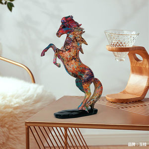Colorful Graffiti Horse Resin Crafts Home Decoration Living Room Decoration Porch Wine Cabinet Decoration and Ornaments acacuss