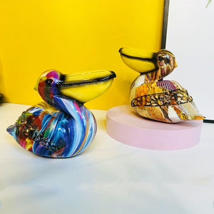 Colorful Resin Crafts Pelican Ornaments Light Luxury Home Decoration Entrance Living Room Office Desk Decoration acacuss