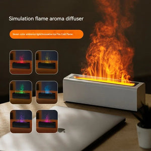 Colorful Simulation Flame Diffuser USB Plug-in Fragrance Office Home Flame Humidification Diffuser Diffuser acacuss