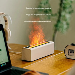 Colorful Simulation Flame Diffuser USB Plug-in Fragrance Office Home Flame Humidification Diffuser Diffuser acacuss