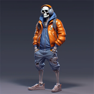 Cool Skeleton Figures Sports Series Skull Resin Crafts Halloween Decoration acacuss
