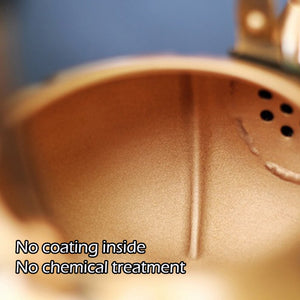 Copper Tea Kettle Large Pumpkin Pot Large-Capacity Pure Copper Boiling Kettle Tea Infuser Handmade Teapot Healthy Tea Set 1.8L acacuss