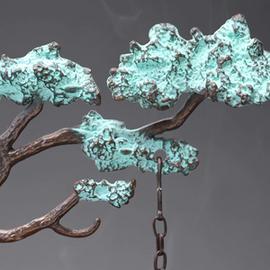 Copper & Wood Incense Burner acacuss