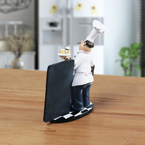 Country Retro Chef Statue Figurines Sculpture Kitchen Home Dinner Resin Cook Shape For Interior Room Ornaments Message board acacuss