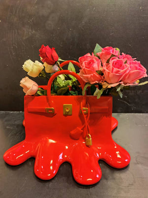 Creatitive Resin Flowers Bag Vase Home Decor Study Office Dining Table Vase Bag for Living Room Decor Bag Vase Luxury Sculpture acacuss