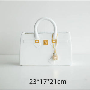 Creatitive Resin Flowers Bag Vase Home Decor Study Office Dining Table Vase Bag for Living Room Decor Bag Vase Luxury Sculpture acacuss