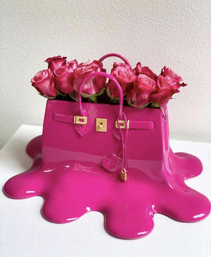 Creatitive Resin Flowers Bag Vase Home Decor Study Office Dining Table Vase Bag for Living Room Decor Bag Vase Luxury Sculpture acacuss