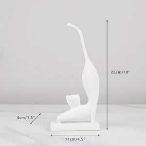 Creative 3 Lovely Cats Sculptures Kitten Statue Muti Color Figurines Animal Home Decor Decorations For Room Shelf Bookcase Gifts acacuss