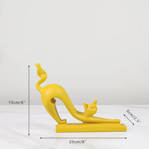 Creative 3 Lovely Cats Sculptures Kitten Statue Muti Color Figurines Animal Home Decor Decorations For Room Shelf Bookcase Gifts acacuss