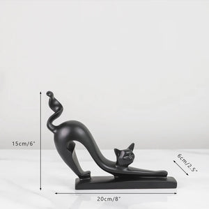 Creative 3 Lovely Cats Sculptures Kitten Statue Muti Color Figurines Animal Home Decor Decorations For Room Shelf Bookcase Gifts acacuss