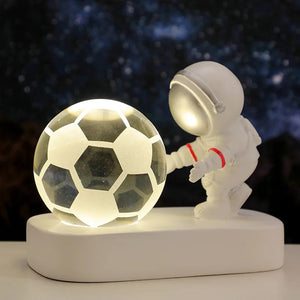 Creative 3D Astronaut Crystal Ball Led Night Light for Children Bedroom Planet Space Solar System Lamp USB Christmas Kid Gift acacuss