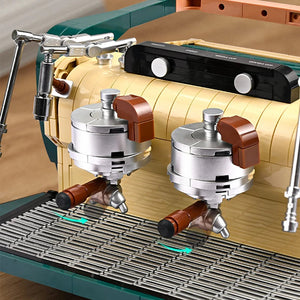 Creative Automatic Double-Head Coffee Maker Machine Building Blocks Classic Display Model Bricks Set Gift For Kids Children acacuss