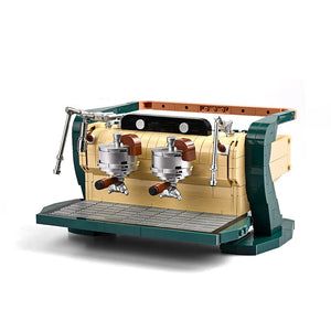 Creative Automatic Double-Head Coffee Maker Machine Building Blocks Classic Display Model Bricks Set Gift For Kids Children acacuss