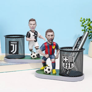 Creative Ball Star Pen Holder C Romesi Student Desktop Pen Insert Storage Birthday Gift Graduation Resin Craft Gift acacuss