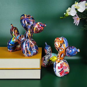 Creative Balloon Dog Resin Ornament Living Room Desktop Decoration Wine Cabinet Office Soft Decorations Wedding Gifts Home Decor acacuss