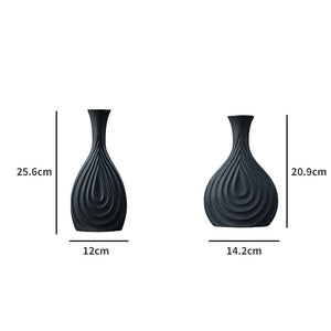 Creative Black Ceramic Vase Simple Nordic Flower Pot Art Decor Home Decoration Accessories Office Living Room Interior Decor acacuss