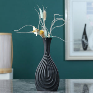Creative Black Ceramic Vase Simple Nordic Flower Pot Art Decor Home Decoration Accessories Office Living Room Interior Decor acacuss