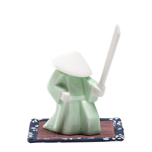 Creative Ceramic Samurai Knight Desktop Ornaments Household Incense Stick Holder Burner Tray acacuss