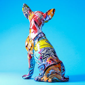 Creative Color Chihuahua Dog Statue Simple Living Room Ornaments Home Office Resin sculpture Crafts Store Decors Decorations acacuss