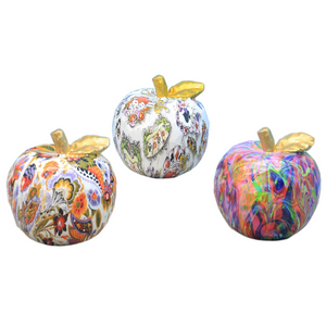 Creative Colorful Apple Ornaments Resin Crafts Home Living Room Cabinet Desktop Fruit Ornaments Gifts Souvenirs Wine Rack Crafts acacuss