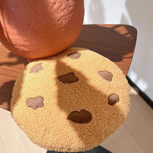 Creative Cookies Pillows Round Shape Chocolate Biscuits Stuffed Plush Toys Realistic Food Snack Seat Cushion Plushie Props Gifts acacuss