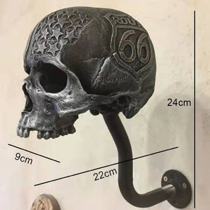 Creative Cool Skull Motorcycle Helmet Holder Wall Mounted Adult Helmet Hanger Coat Storage Rack Bicycle Helmet Holder Wall Decor acacuss