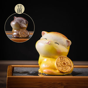Creative Cute Cat Color-changing Tea Pet Tea Soup Can Be Raised for Home Decoration Ornaments acacuss