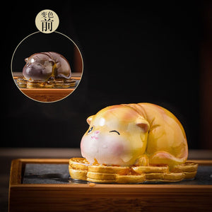 Creative Cute Cat Color-changing Tea Pet Tea Soup Can Be Raised for Home Decoration Ornaments acacuss