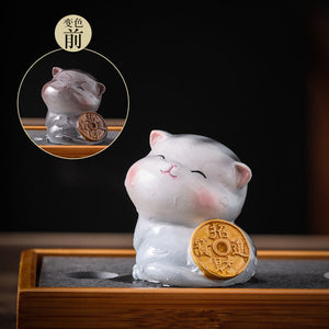 Creative Cute Cat Color-changing Tea Pet Tea Soup Can Be Raised for Home Decoration Ornaments acacuss