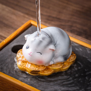 Creative Cute Cat Color-changing Tea Pet Tea Soup Can Be Raised for Home Decoration Ornaments acacuss