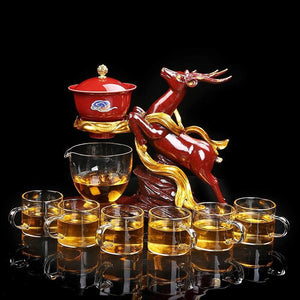 Creative Deer Glass Teapot Heat-resistant Glass Teapot Infuser Tea Drip Pot acacuss