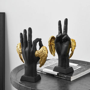 Creative Desk Ornament Living Room Decorations Modern Resin Craft Home OK Gesture Statue Aesthetics Hand Sculpture and Figurines acacuss