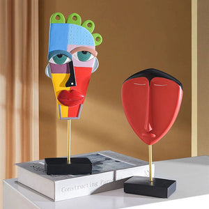 Creative European Style Crafts Bookshelf TV Bracket Decoration Handmade Sculpture Resin Abstract Sculpture Home Desk Decoration acacuss