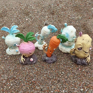 Creative Fruit and Vegetable Zombie Decorative Figurines Halloween Decoration Crafts Ornament Garden Home Decoration Accessories acacuss