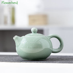 Creative Gifts Kung Fu Tea Set A Set of Brief Modern Ice Ceramic Teapot Tea Bowl Cup Gift Box Tea Pot and Cup Set Chinese acacuss