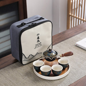 Creative Glass Ceramic Chinese Kung Fu Tea set Travel Tea Set Teaware Sets Teapot For Tea Teapot Tea Cup Set Tea Maker Infuser acacuss
