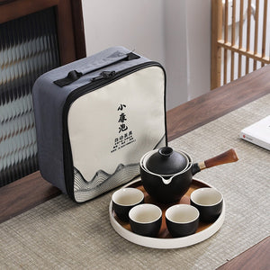 Creative Glass Ceramic Chinese Kung Fu Tea set Travel Tea Set Teaware Sets Teapot For Tea Teapot Tea Cup Set Tea Maker Infuser acacuss