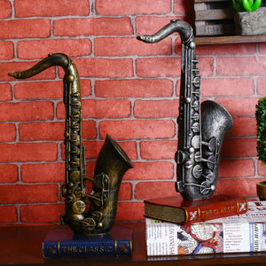 Creative Home Decor Furnishings Modern Model Retro Musical Instrument Ornaments Resin Crafts Saxophone Gift acacuss