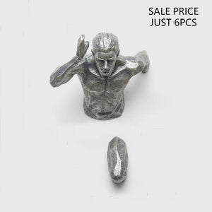 Creative Industrial Style Running Sculpture Resin Living Room Background Wall Decoration Hanging Run Figure Statue Sports Man acacuss