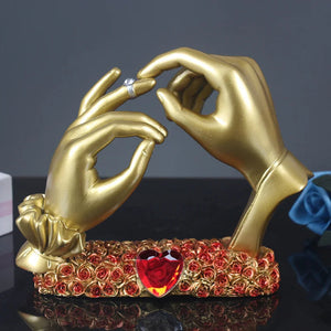 Creative Lovers Abstract Sculpture Statue Couple Kissing Romantic Love Ornaments Figure Home Souvenirs Wedding Supplies Gift acacuss