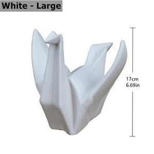 Creative Modern Bird Statue Abstract Ceramic Origami Animal Sculpture Office Living Room Desktop Decorations Home Decor Figurine acacuss