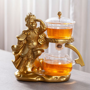 Creative Monkey King Glass Tea Set Automatic Teapot Tea Heat-resistant Kungfu Tea Drinking Tea Make Pu'er Tea Infuser acacuss
