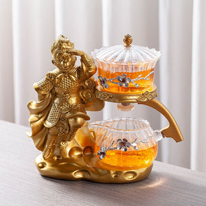 Creative Monkey King Glass Tea Set Automatic Teapot Tea Heat-resistant Kungfu Tea Drinking Tea Make Pu'er Tea Infuser acacuss