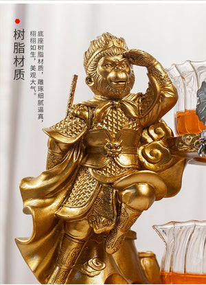 Creative Monkey King Glass Tea Set Automatic Teapot Tea Heat-resistant Kungfu Tea Drinking Tea Make Pu'er Tea Infuser acacuss