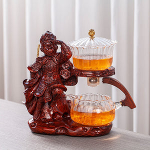 Creative Monkey King Glass Tea Set Automatic Teapot Tea Heat-resistant Kungfu Tea Drinking Tea Make Pu'er Tea Infuser acacuss