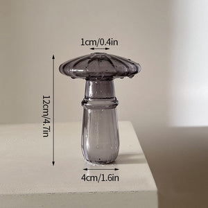 Creative Mushroom Glass Vase Plant Hydroponic Terrarium Art Plant Hydroponic Table Vase Glass Crafts DIY Aromatherapy Bottle acacuss