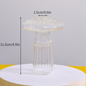 Creative Mushroom Glass Vase Plant Hydroponic Terrarium Art Plant Hydroponic Table Vase Glass Crafts DIY Aromatherapy Bottle acacuss