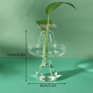 Creative Mushroom Glass Vase Plant Hydroponic Terrarium Art Plant Hydroponic Table Vase Glass Crafts DIY Aromatherapy Bottle acacuss
