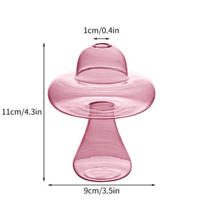 Creative Mushroom Glass Vase Plant Hydroponic Terrarium Art Plant Hydroponic Table Vase Glass Crafts DIY Aromatherapy Bottle acacuss