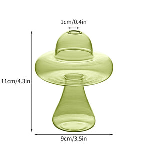 Creative Mushroom Glass Vase Plant Hydroponic Terrarium Art Plant Hydroponic Table Vase Glass Crafts DIY Aromatherapy Bottle acacuss